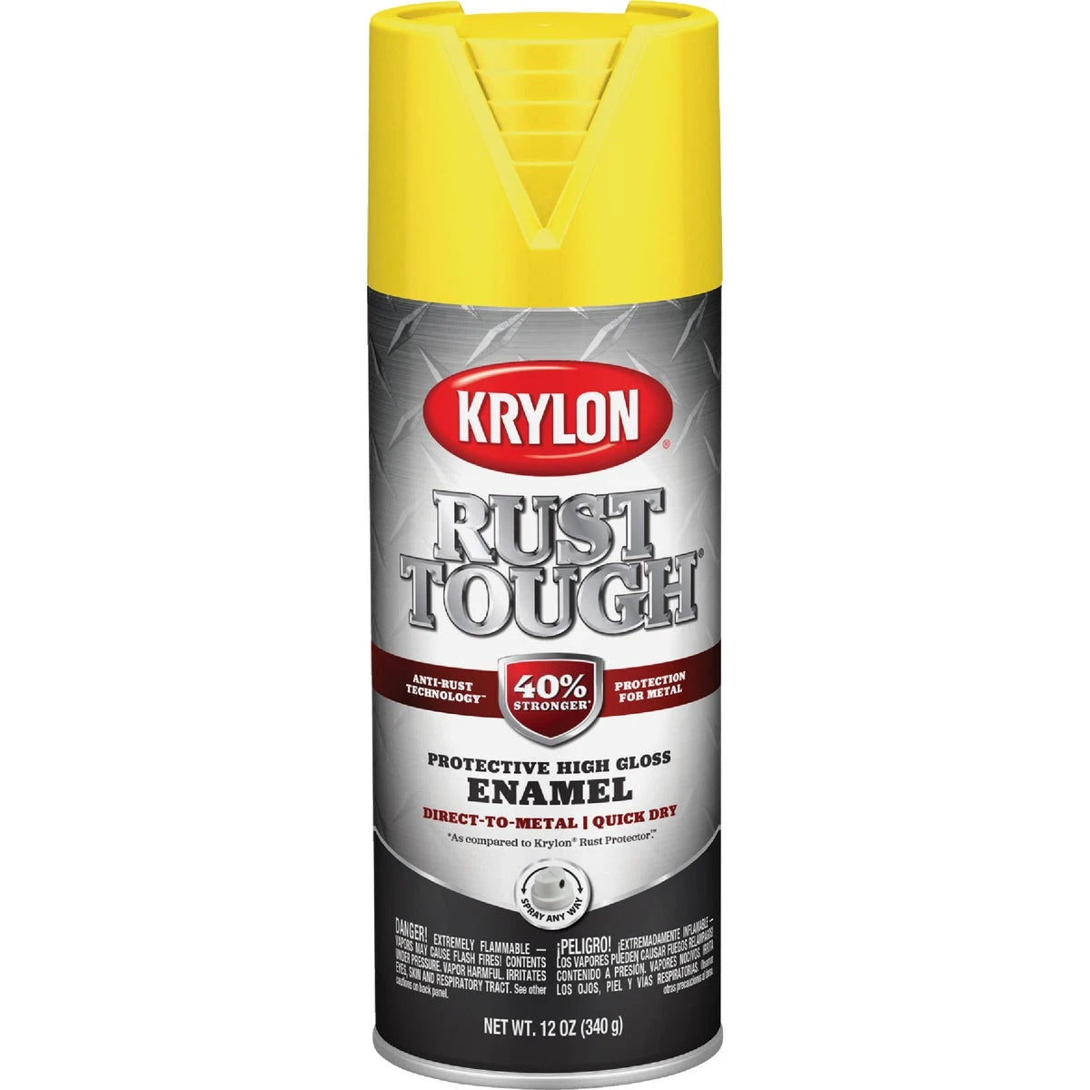 Krylon Rust Tough Enamel Gloss Sun Yellow 12 Oz