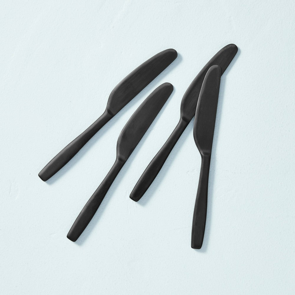 Hearth & Hand Mini Spreader Knife Set 4pc Matte Black