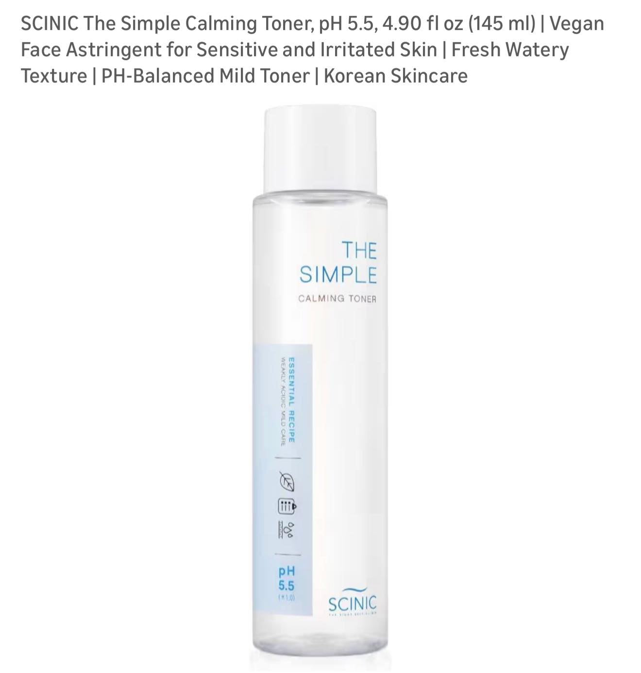 THE SIMPLE CALMING TONER SENSATIVE SKIN