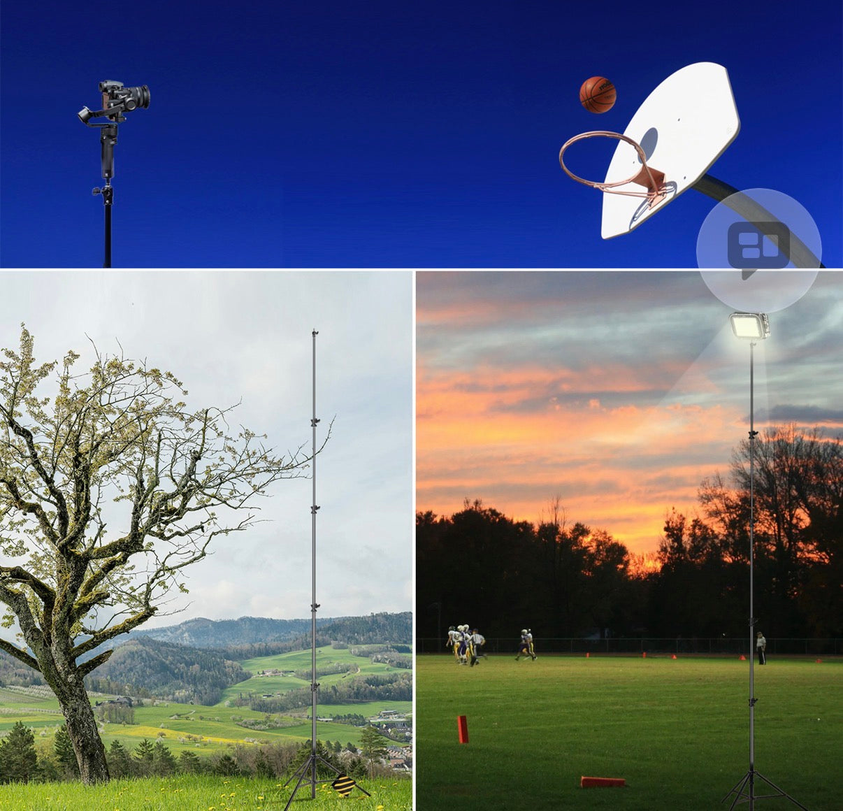 16′ Tall Tripod Light Stand TT480