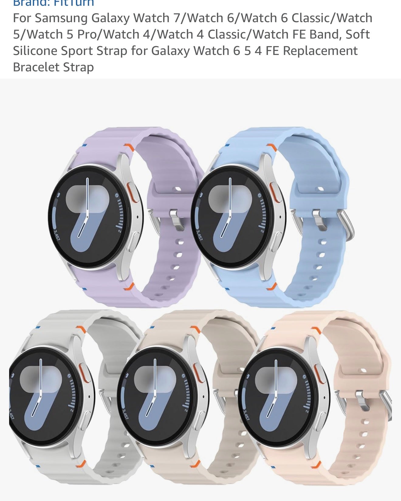 SAMSUNG GALAXY WATCH BANDS 5 PACK
