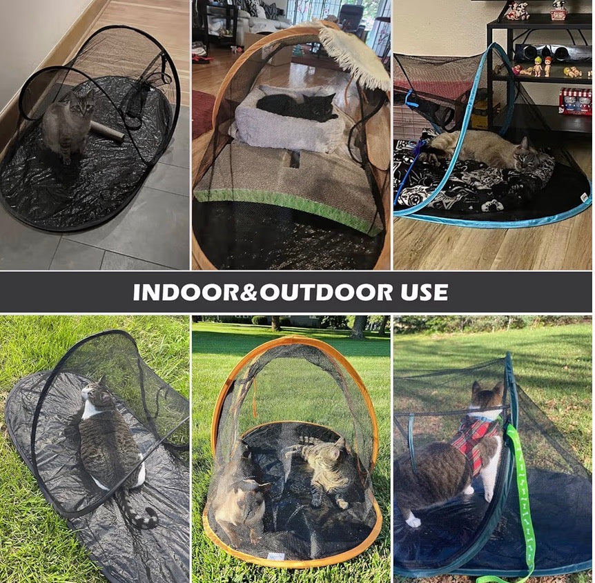 PET ENCLOSURE TENT FOLDABLE INDOOR OR OUTDOOR