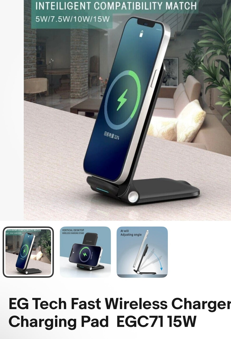 WIRELESS CHARGER CHARGING PAD 15W