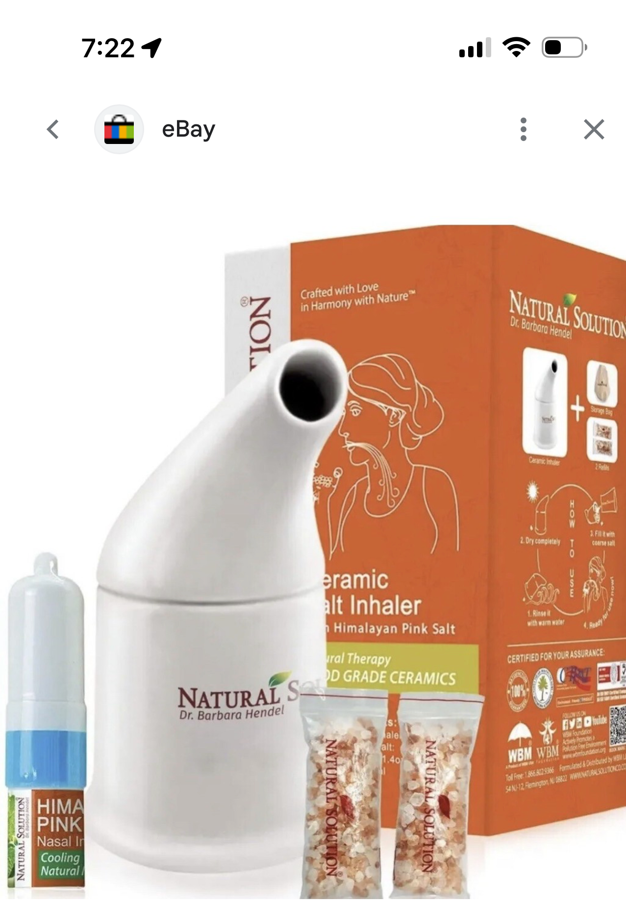CERAMIC SALT INHALER