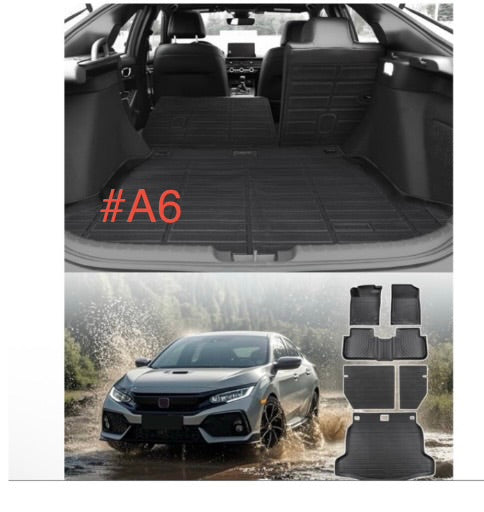 2022-2026 for Honda Civic Hatchback Floor Mats with Backrest Mat, All Weather 6 Pcs TPE Cargo Liners for Civic Hatchback 2022-2025 Trunk Mat Accessories 2022 2023
2024