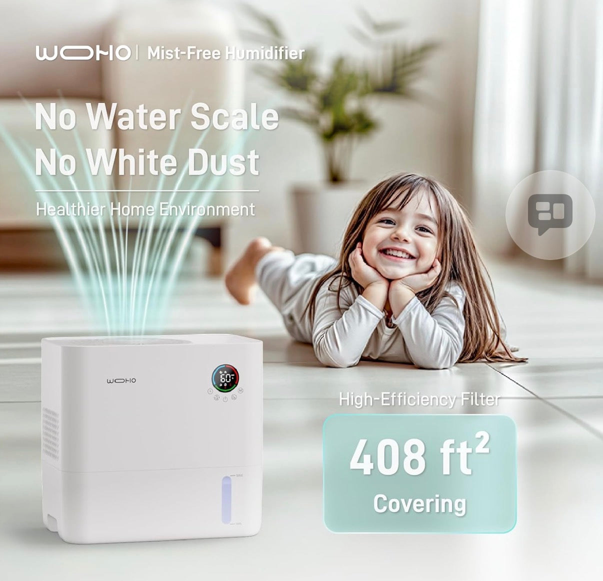 Evaporative Humidifier for Bedroom, 5L Quiet No Mist Humidifier With Aroma Diffuser, 14H Timer, Top-Fill, 5 Speed, No White Dust, Easy to Clean, for Baby, Nursery, Home & Office