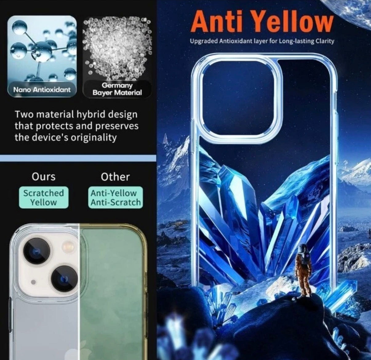 #4.   Jeywiry [7 in 1] for iPhone 13/14 clear iPhoneCase, with 2 Pcs Screen Protector