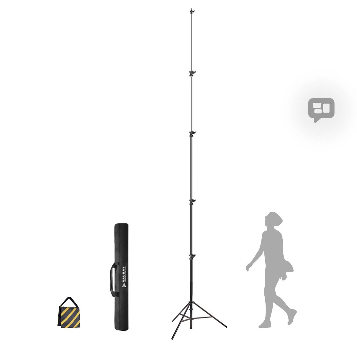 16′ Tall Tripod Light Stand TT480