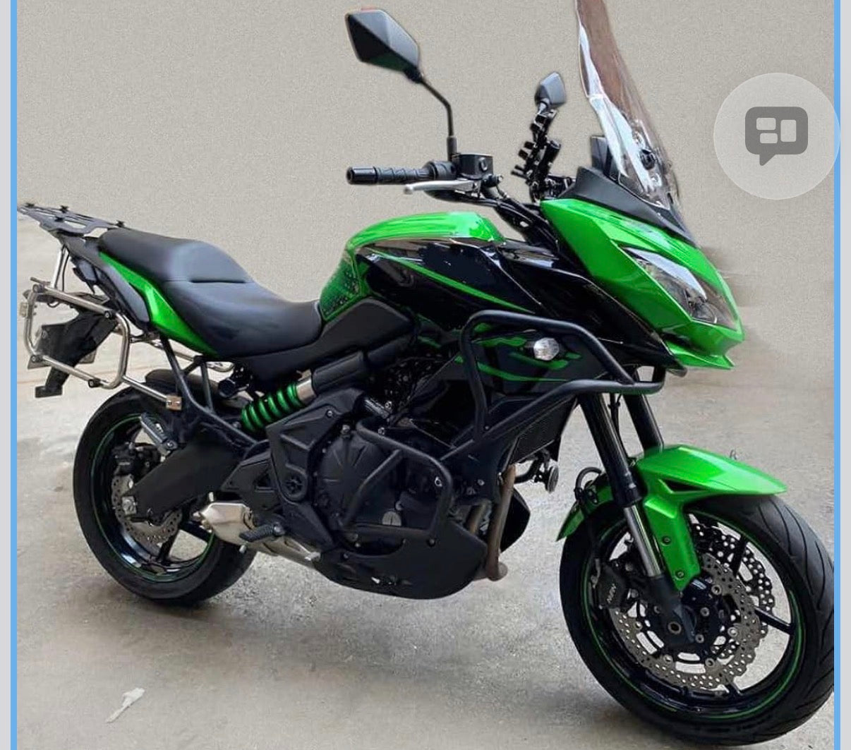 Motorcycle Steel Highway Cage Crash Bar Engine Guard Bumper Frame Falling Protector for Ka-wasaki Versys 650 Versys650 KLE650 KLE 650 15 16 17 18 19 20 21 2015-2021 (Full Set)