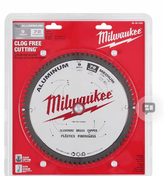 Milwaukee 9 in. D X 1 in. Carbide Tipped Circular Saw Blade 72 teeth 1 pk
