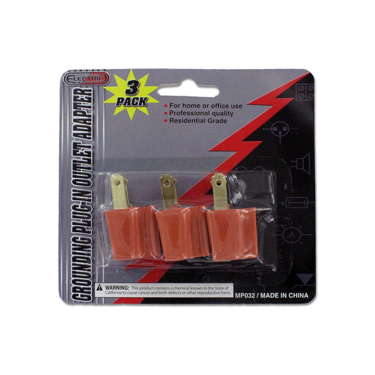 Bulk Buys Grounding Plug-in Outlet Adapters