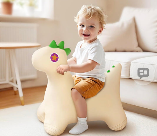 Bouncy Pals Dinosaur Hopping Horse, Toddler Boys Inflatable Bouncing Animal, Dinos Hopper Toy, Baby Indoor Ride on Bouncer, Kids Outdoor Jump Toy, First Birthday Gifts for 18 24 Months 2 3 4 Year Old
