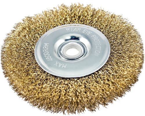 VULCAN Wire Wheel Brush 4 in Dia, 5/8 in Arbor