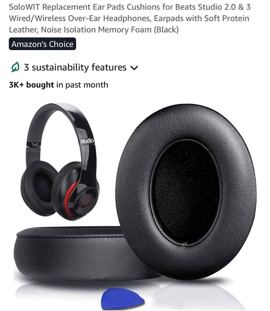 REPLACEMENT EAR CUSHIONS FOR BEATS STUDIO 2.0 AND 3.0