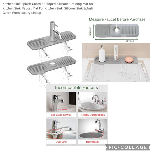 KITCHEN SINK SPLASH GUARD SLANTED