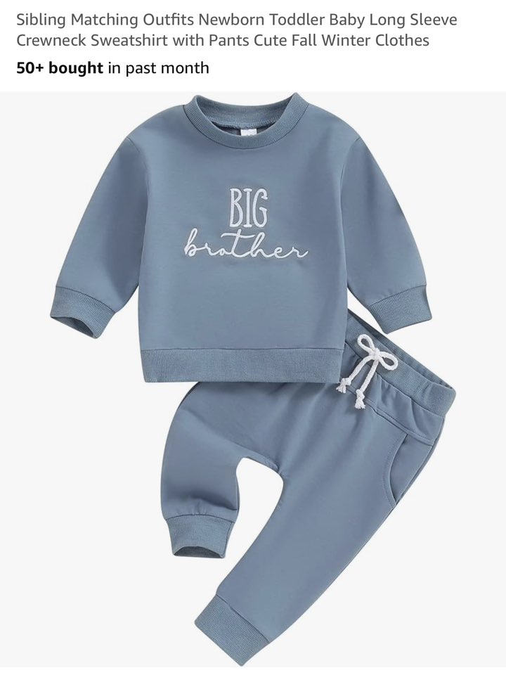 TODDLER 2PC BIG BROTHER SET BLUE