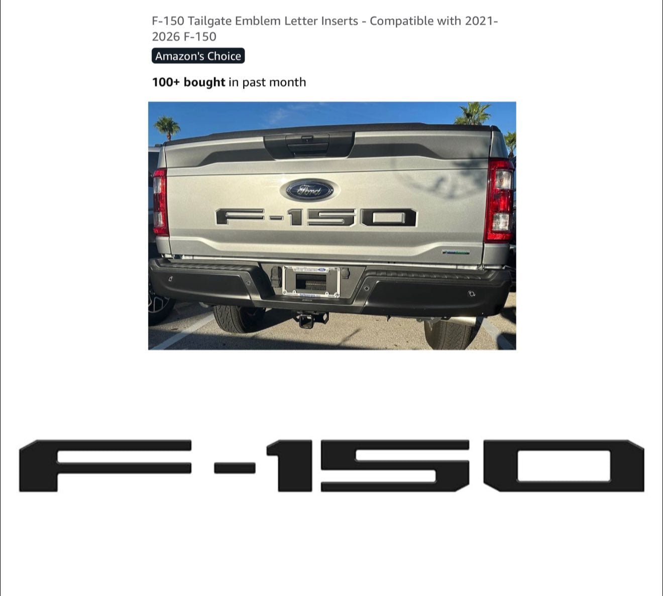 BLACK F-150 INSERTS