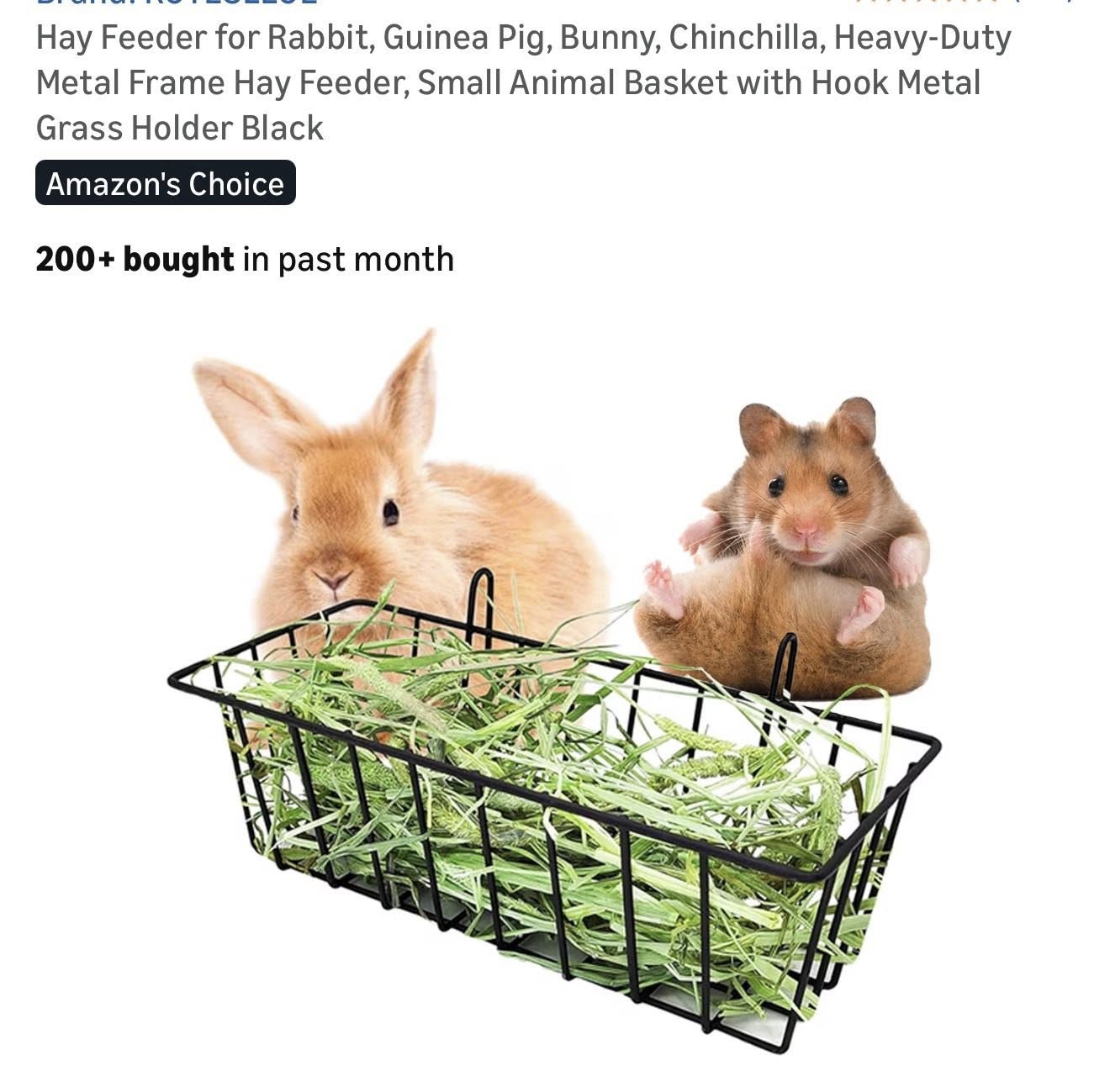 HAY FEEDER METAL FRAME FOR SMALL ANIMALS