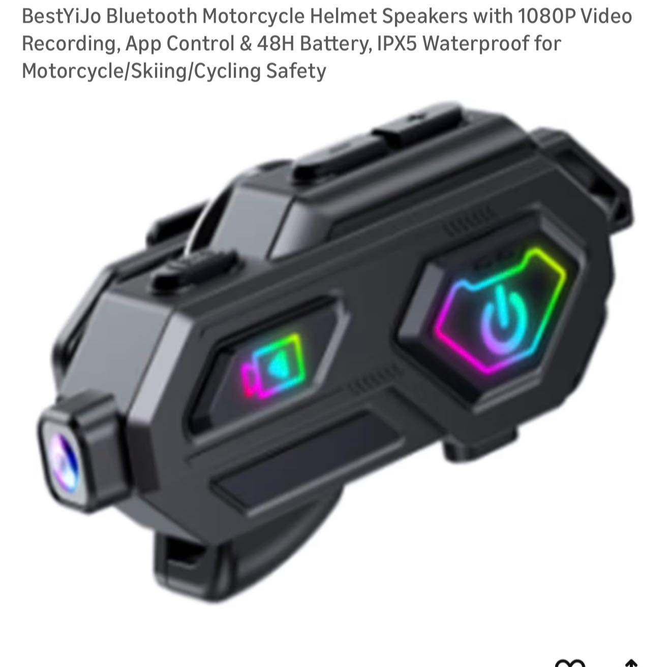 BLUETOOTH MOTORCYCLE HELMET VIDEO AND SPEAKERS WATERPROOF