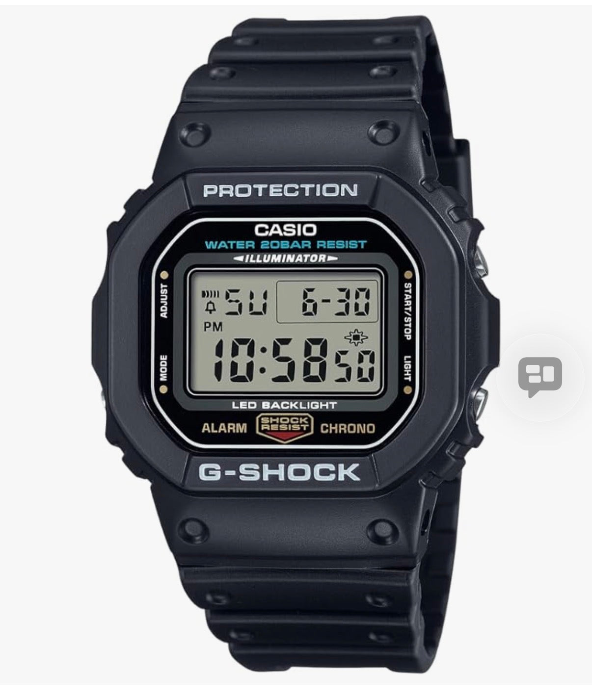 Casio G-Shock Shock Resistant DW5600UE-1V Men's Water Resistant Black Resin Sport Watch