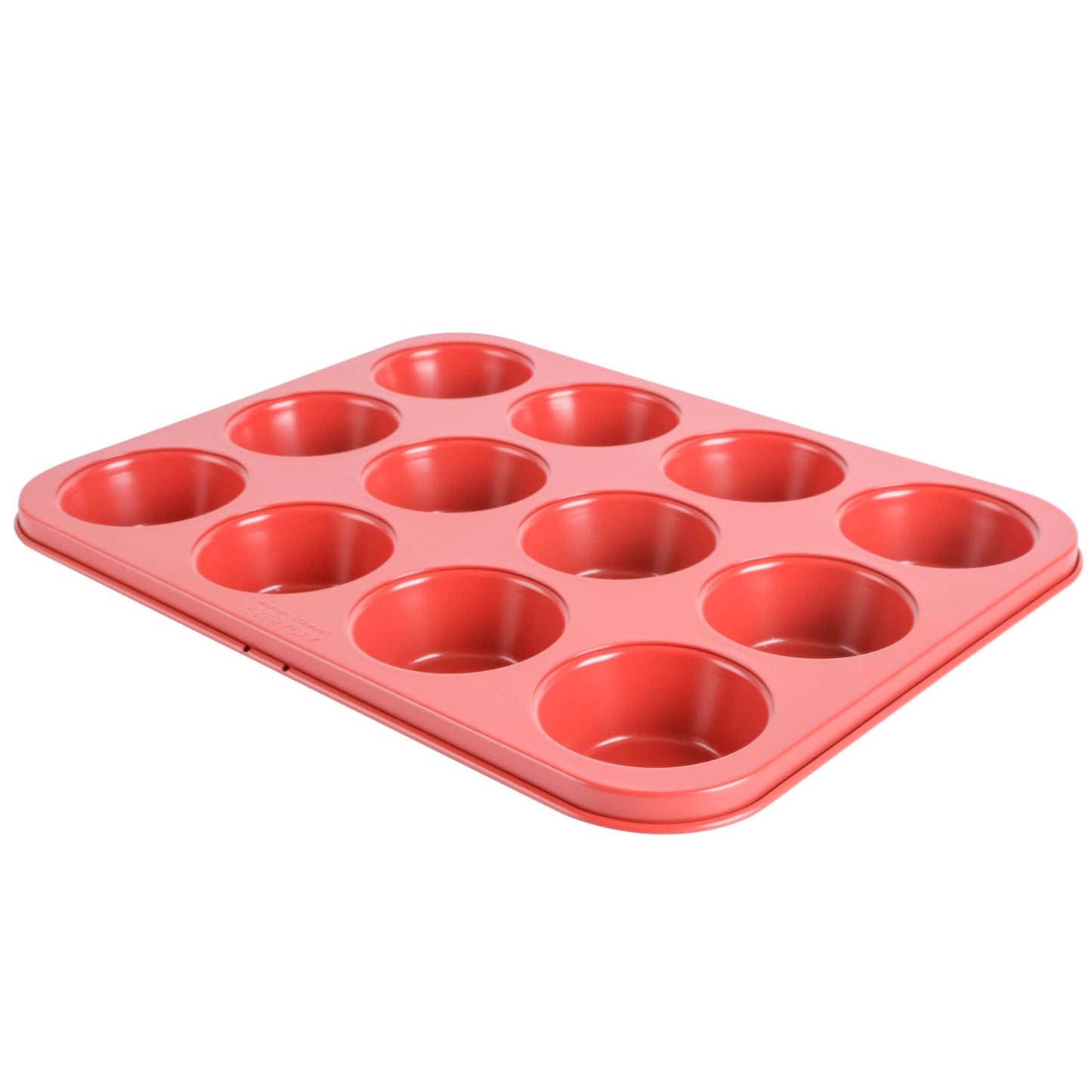 Martha Stewart 12-Cup Nonstick Muffin Pan, Red