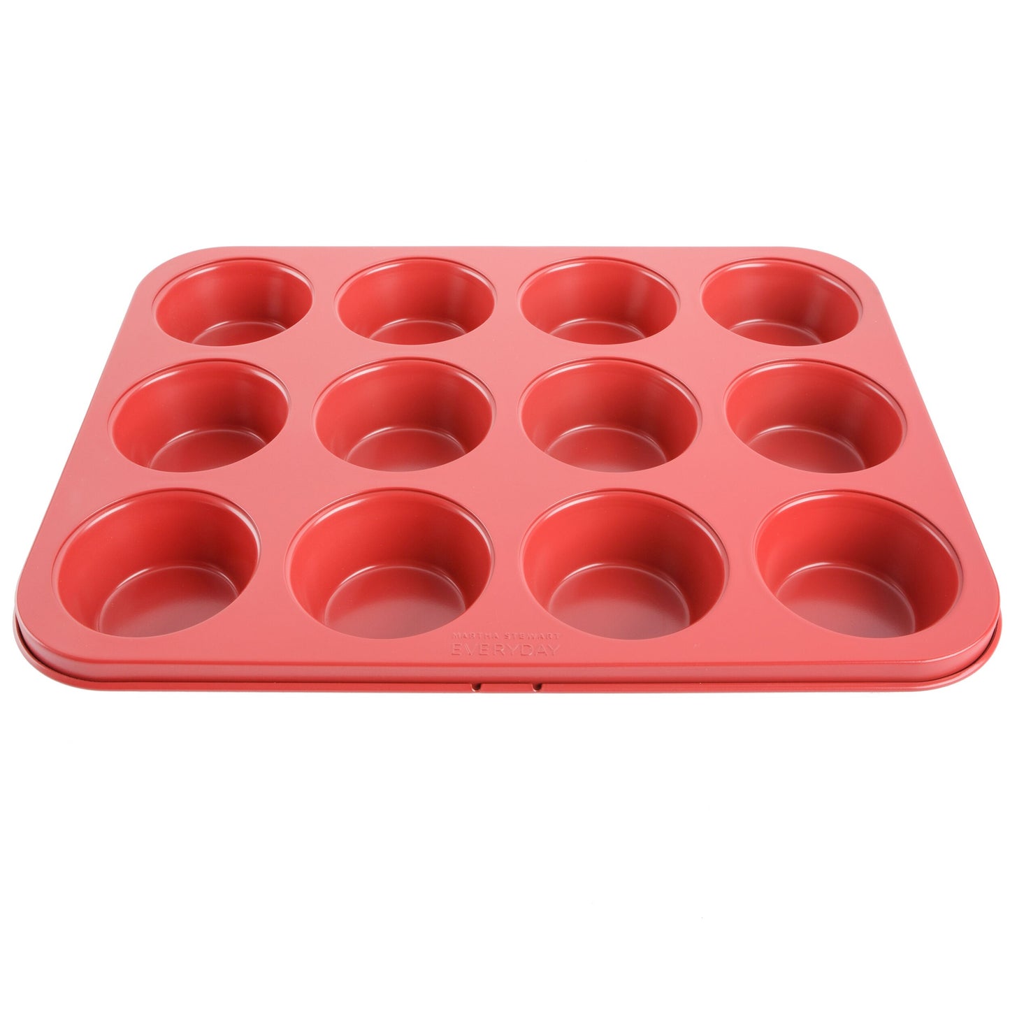 Martha Stewart 12-Cup Nonstick Muffin Pan, Red