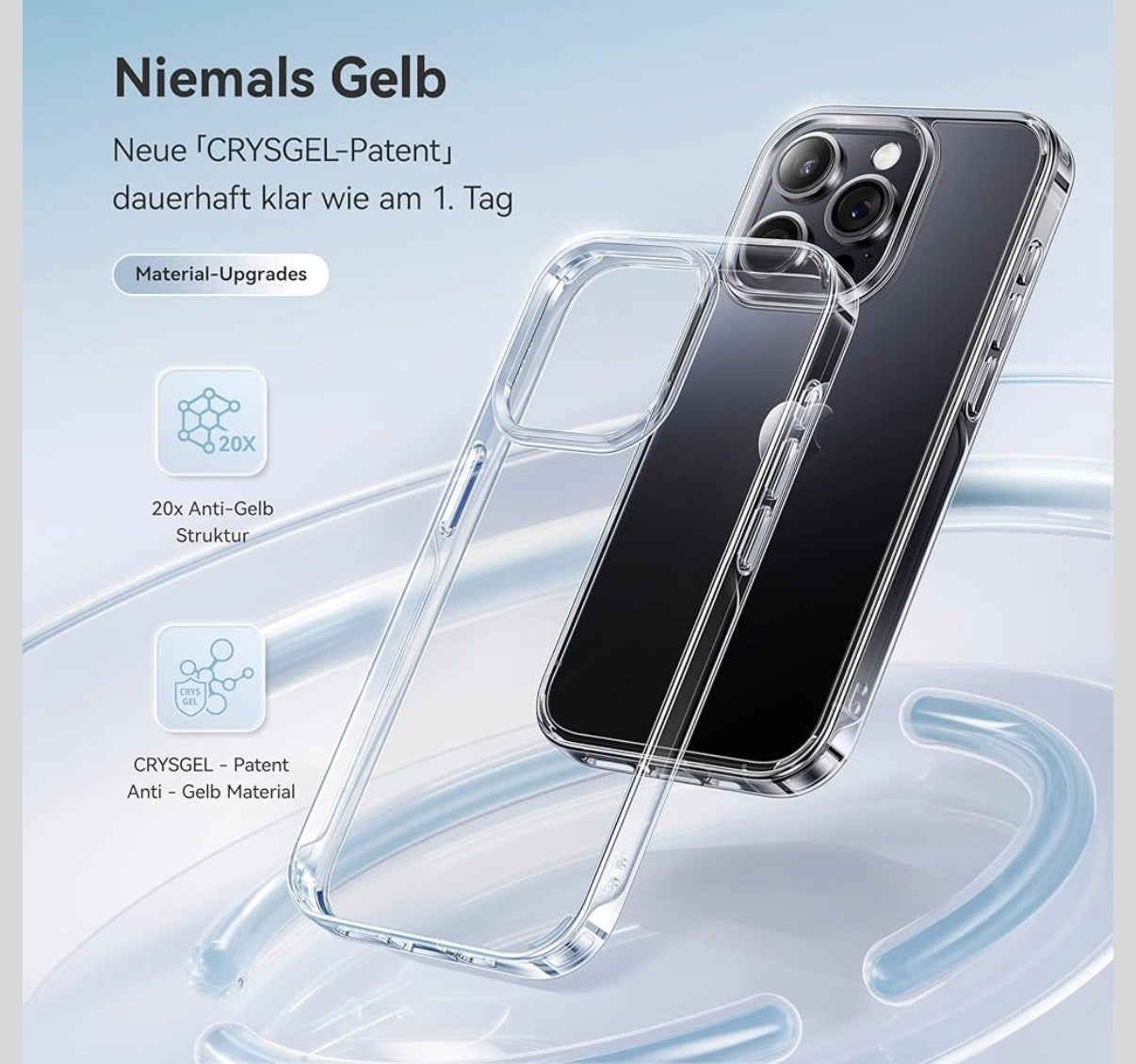 #1.  CASEKOO for iPhone 13 Pro Case Crystal Clear, [Never Yellow Technology] [Military-Grade Protection] Transparent Slim Cover Women Men for iPhone 13 Pro Phone Case 6.1 inch, Clear comes with stand +bag