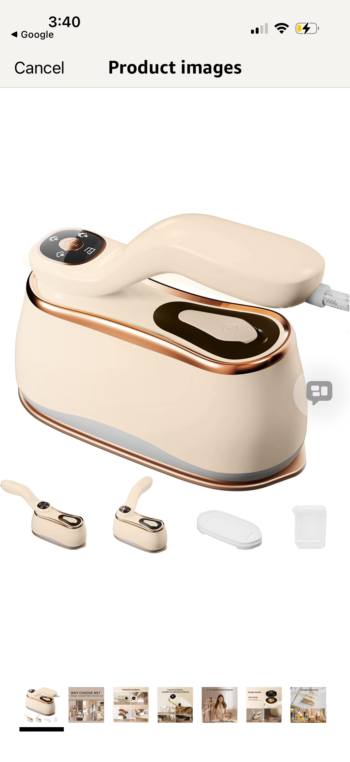 Portable Clothes Steamer 175x80mm Ceramic Glaze Panel Iron LCD 220ml Water Tank 1200W&15s Fast Heat Up 4-speed Steamer for Clothes of all Fabrics Dry&Wet Iron for Home Travel Business Trip