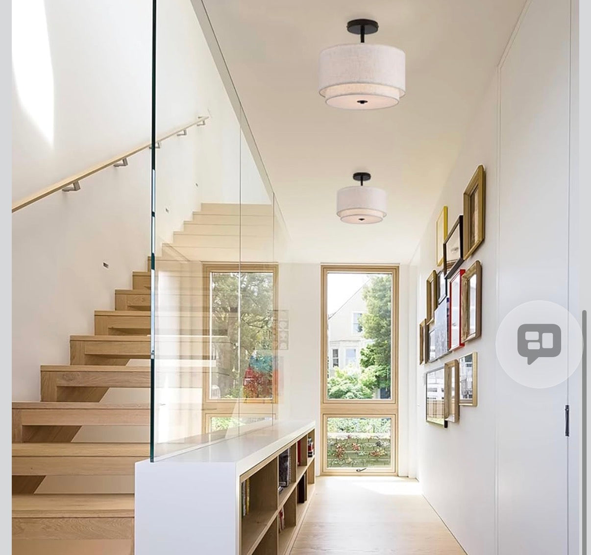 12.6inch Flush Mount Ceiling Light Fixture,3-Light Modern Close to Ceiling Light with 2-Layer Linen Fabric Shade,Farmhouse Drum Ceiling Mount Lamp for Bedroom Hallway Living Room