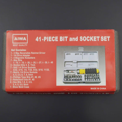 CAMCO Reversible Ratchet Screwdriver 41pc Set with Bits and Socket