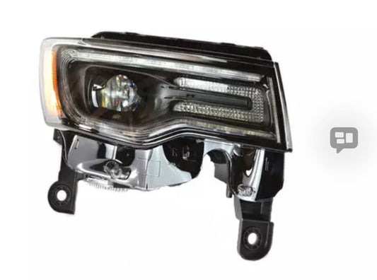 Right (Passenger Side) Bi-Xenon HID Headlight Assembly for a 2016–2018 Jeep Grand Cherokee.