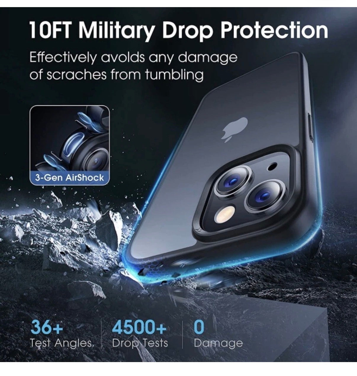 Casekoo LC ZJ Series Cellphone Case iPhone 13/14 Black  comes with stand +bag