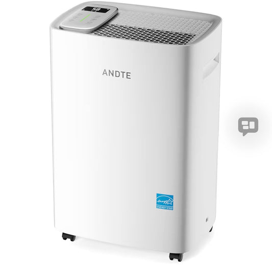 4500 Sq.Ft Energy Star Dehumidifier for Basement, ANDTE 52 Pints Home Dehumidifiers with Drain Hose & Tank for Large Room,Bathroom, Smart Humidity Control, Touch Control Panel, Auto Defrost