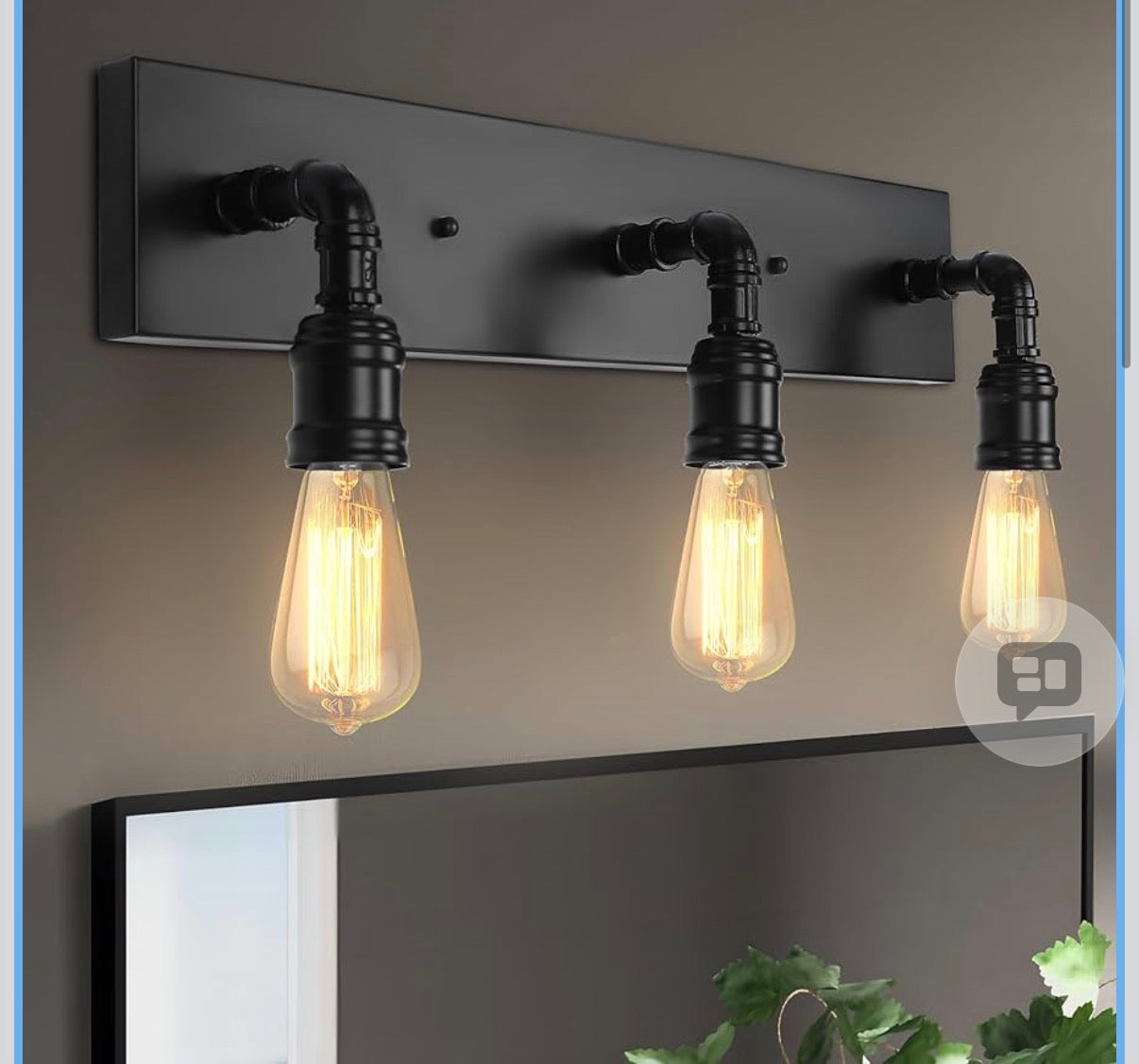 3 Lights Bathroom Vanity Light Fixture, Industrial Metal Water Pipe Wall Sconces for Bedroom Dressing Room Powder Room Entryway