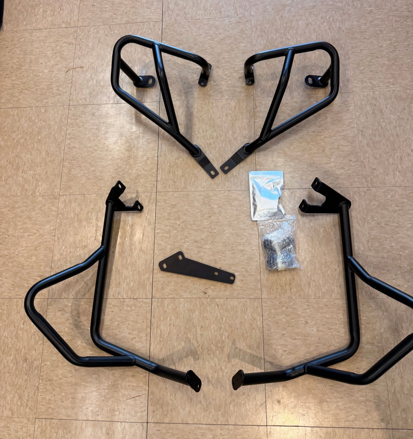 Motorcycle Steel Highway Cage Crash Bar Engine Guard Bumper Frame Falling Protector for Ka-wasaki Versys 650 Versys650 KLE650 KLE 650 15 16 17 18 19 20 21 2015-2021 (Full Set)