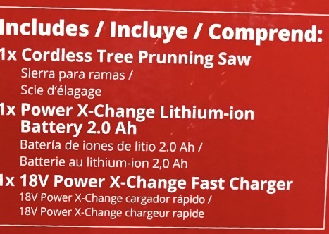 Einhell 18 volt 6 inch cordless tree pruning saw with battery and charger