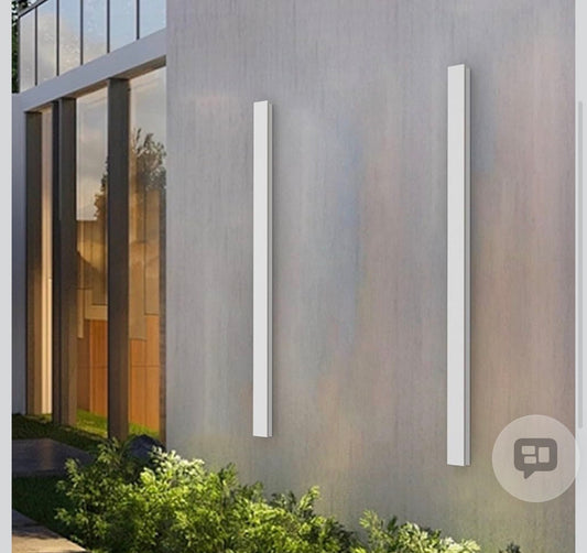 Aipsun 2 Pack Modern Outdoor Wall Lights - 47.2inch Long Strip LED Exterior Porch Lights, 3000K