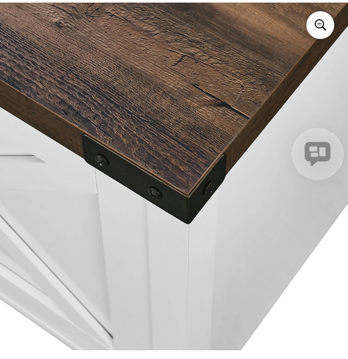 Manor Park Farmhouse Sliding Door Litter Box Bench, Solid White ASSEMBLY REQUIRED