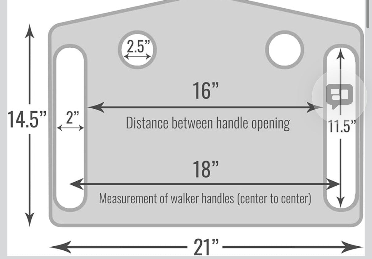 DMI Walker Tray With Cup Holders, Walker Tray For Folding Walkers, Mobility Accessory for Seniors, Tray Table for Standard Walkers, Multipurpose and Portable, Gray