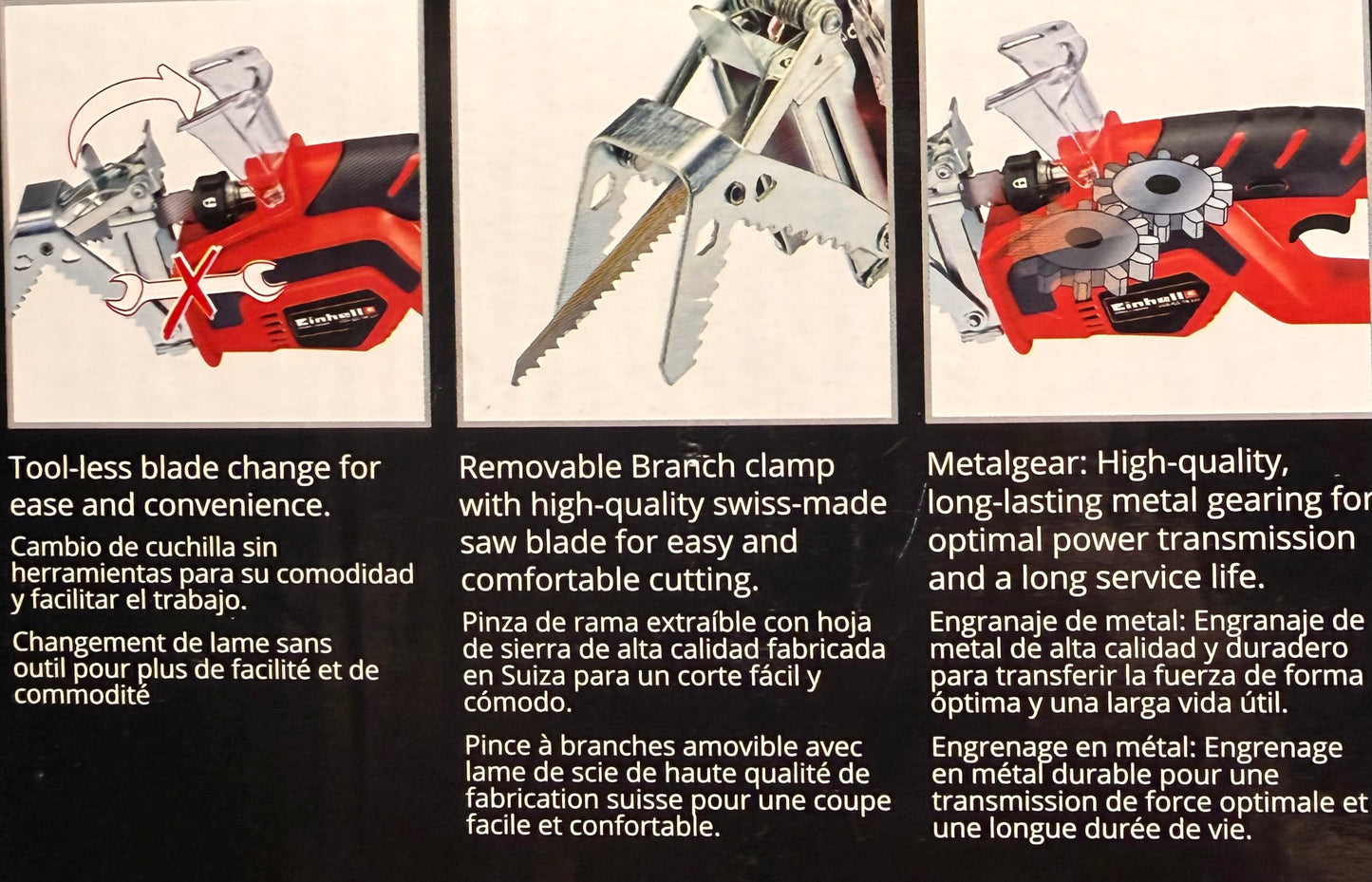 Einhell 18 volt 6 inch cordless tree pruning saw with battery and charger