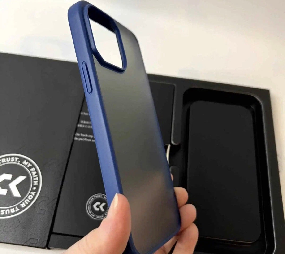 #3.   iPhone 13, Pro, Case w/ Stand & Dust bag Blue