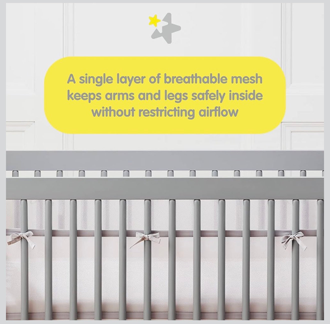 BREATHABLE MESH CRIB LINER PINK