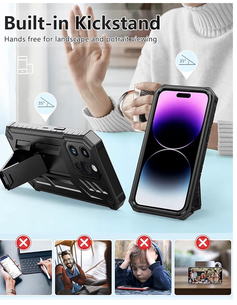 IPHONE 14 PRO MAX PHONE CASE MILITARY GRADE BLACK