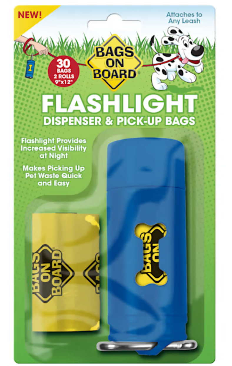 FLASHLIGHT W/DOG POOP BAGS