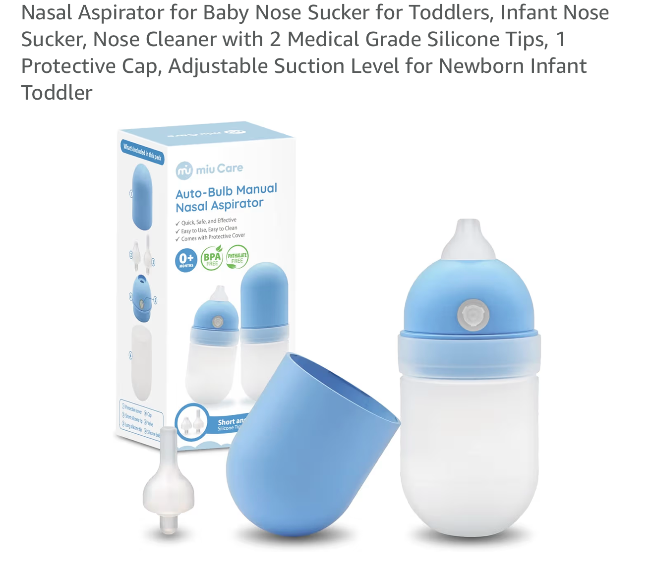 auto-bulb manual nasal aspirator