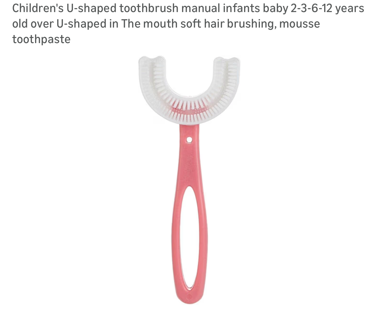 U SHAPED TOOTHBRUSH FOR TODDLERS