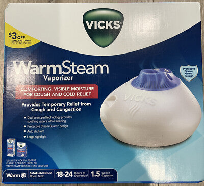 Vicks Warm Steam Vaporizer 1.5 Gallon with Night Light