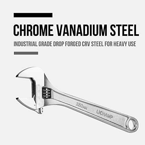 3pc Adjustable Wrench Set, Black Finish