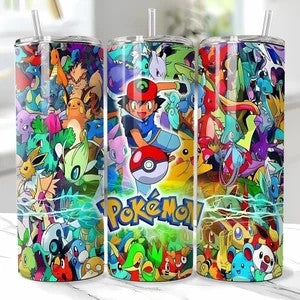 20 OZ POKEMON TUMBLER W/STRAW